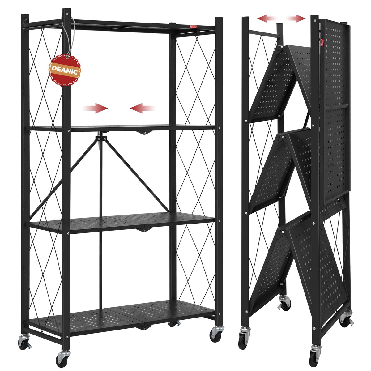 DEANIC front view assembled showing four tiers and easy access