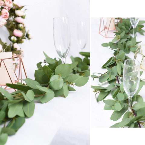 DearHouse garland installed on a wedding arch creating lush ceremony backdrop