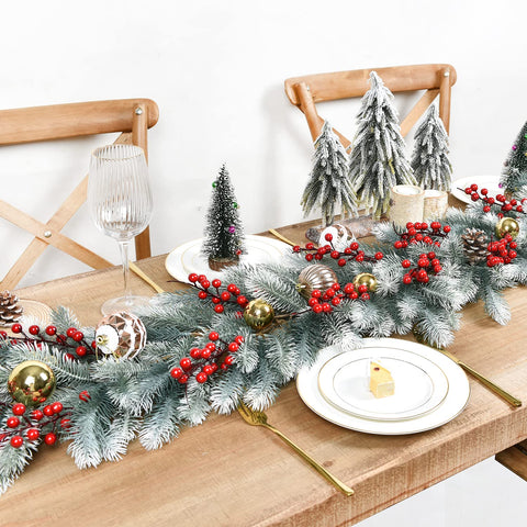 DearHouse garland styled on mantel adding cozy winter focal point