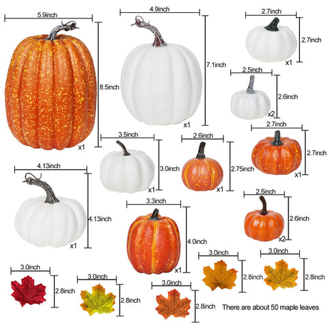 DearHouse trio of medium plaid pumpkins staged to show pattern and scale benefits