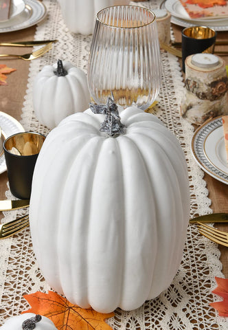 DearHouse hand holding pumpkin shows scale and lightweight easy placement