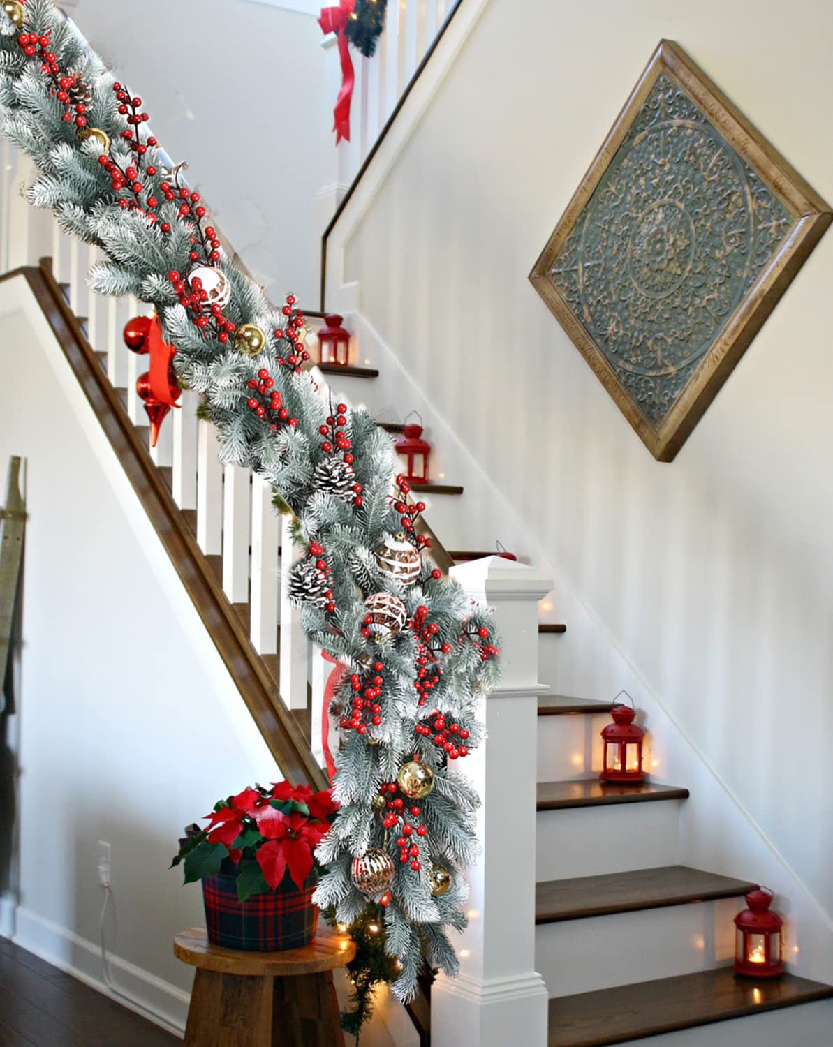 DearHouse garland used as table runner centerpiece creating instant charm