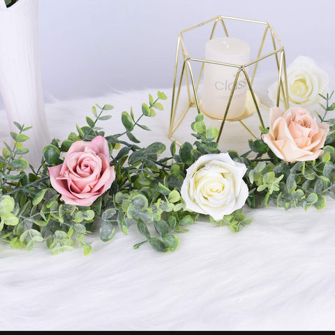 DearHouse eucalyptus arranged on wall for easy-to-install vertical greenery accent