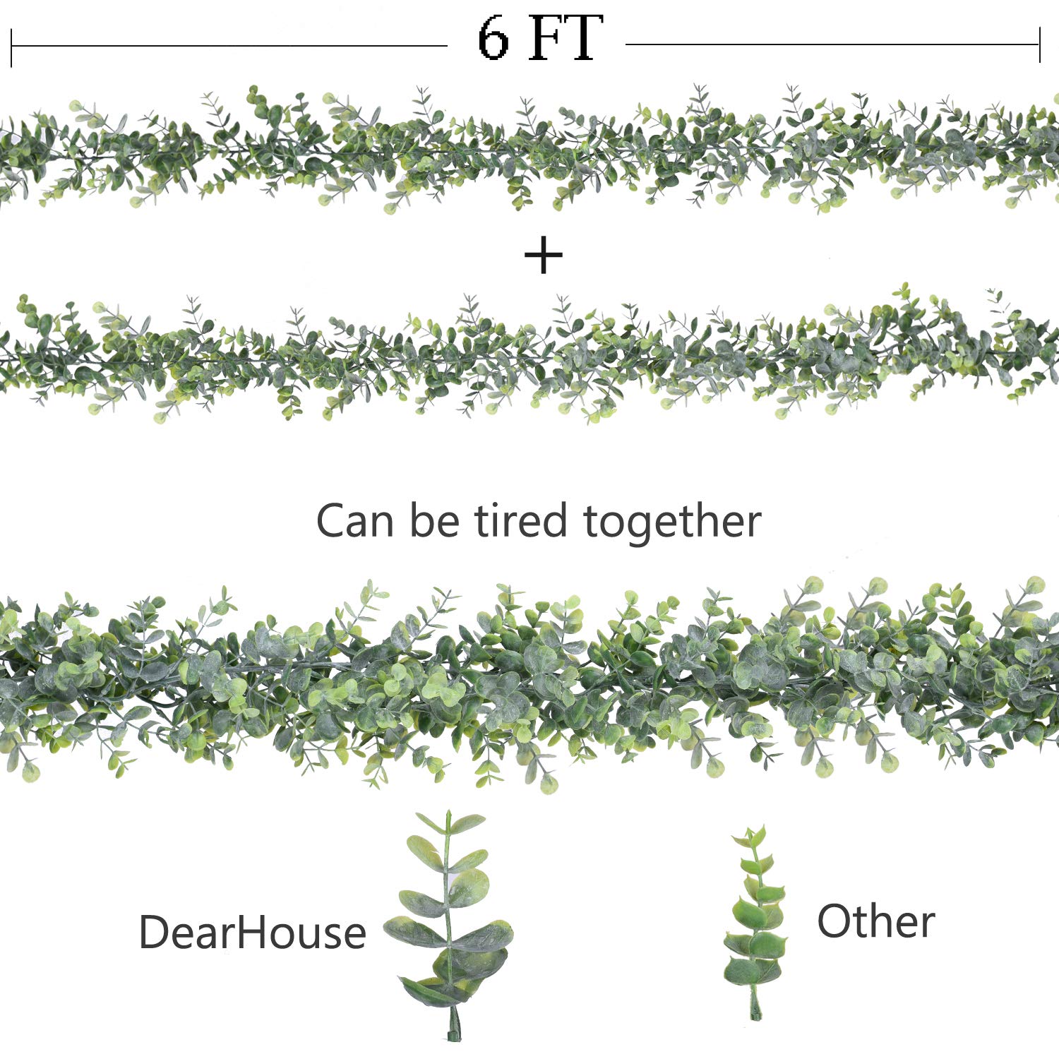 DearHouse eucalyptus garlands draped on wedding arch creating instant backdrop greenery