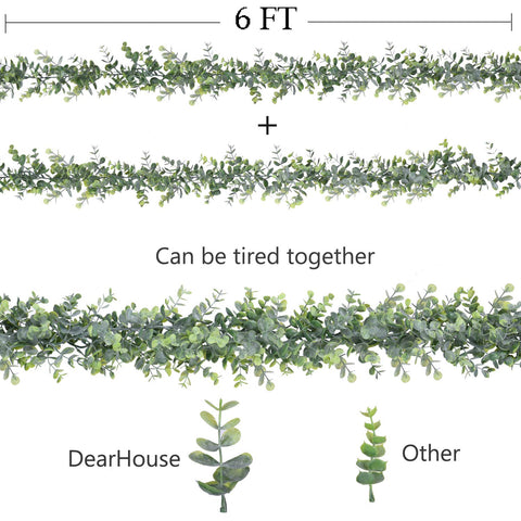 DearHouse eucalyptus garlands draped on wedding arch creating instant backdrop greenery