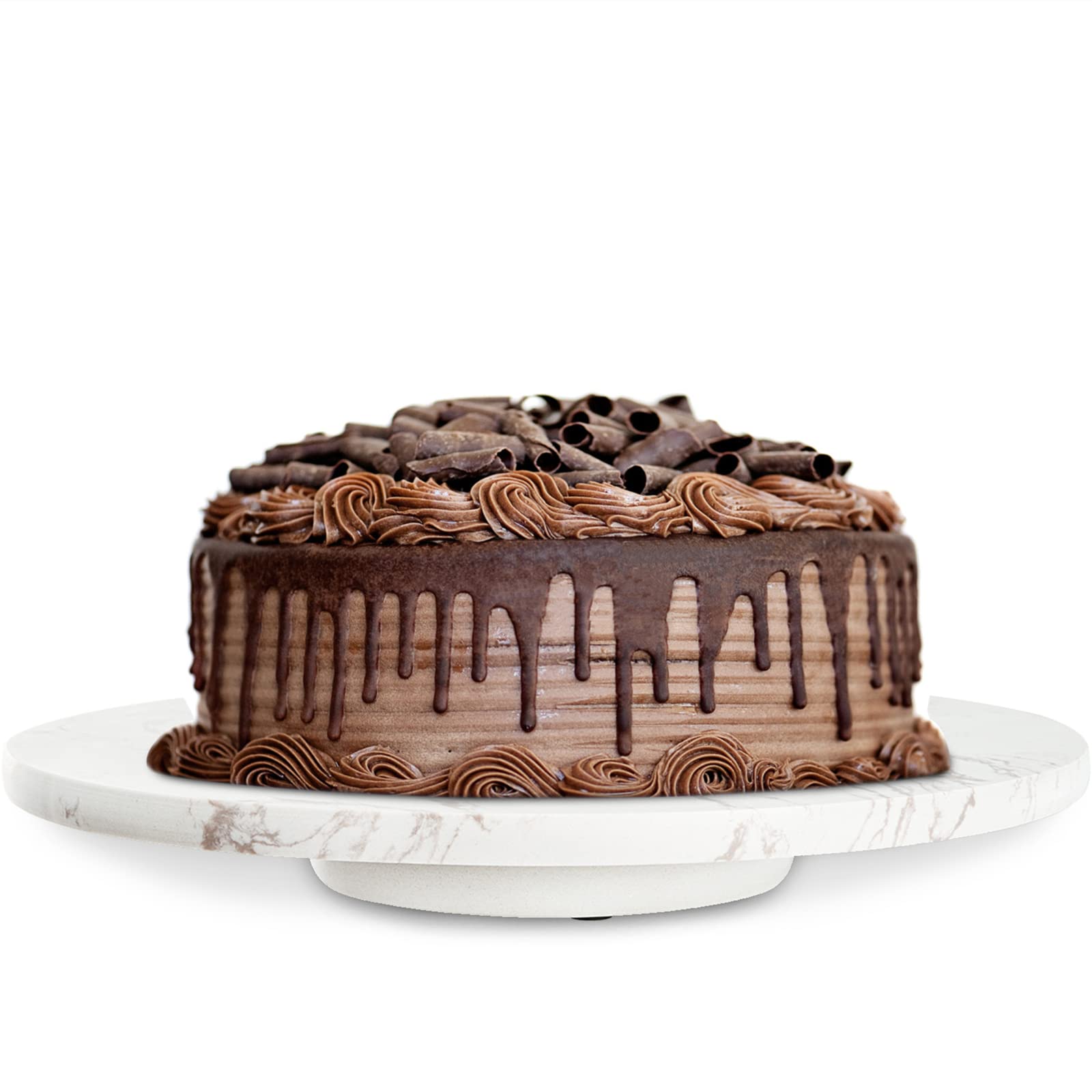 DEAYOU in-use decorating a cake showing steady spin for even frosting work