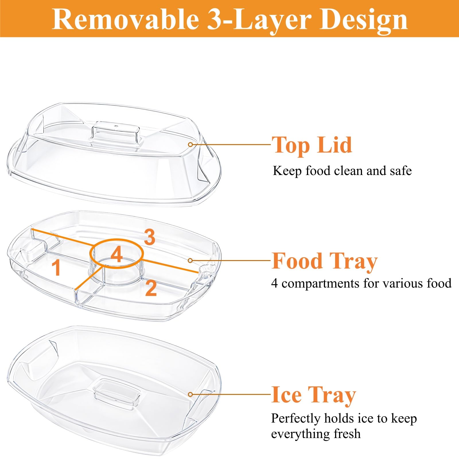 DEAYOU serving tray in outdoor picnic keeping fruit chilled