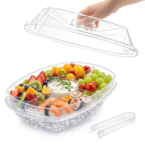 DEAYOU top view with lid and sauces for clean serving advantage