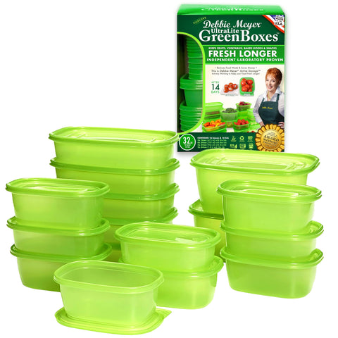 Debbie Meyer UltraLite GreenBox front view showing set and lids, practical storage benefit