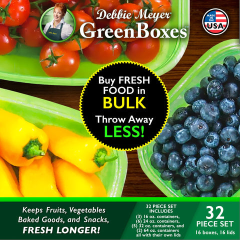 Debbie Meyer GreenBox nested containers inside cabinet highlighting compact storage benefit