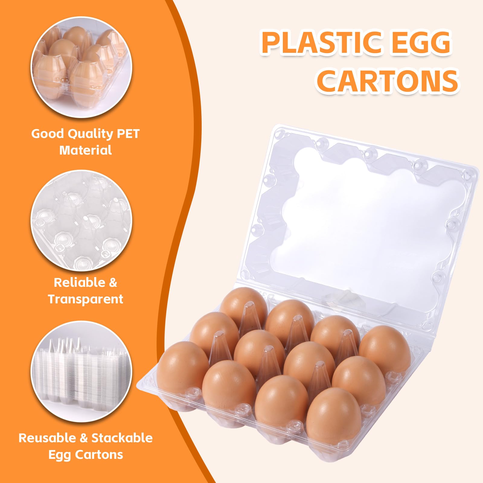 DecarDamai snap-closure button detail locking lid for secure egg transport
