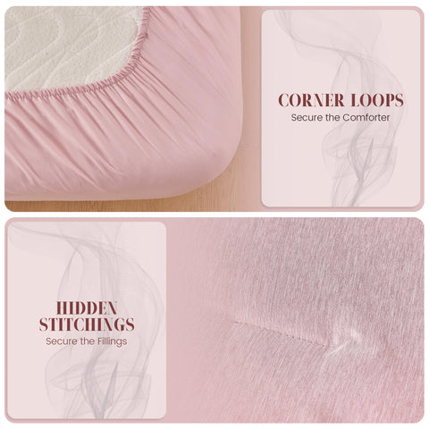 DECMAY flat sheet and comforter spread displaying coordinated set