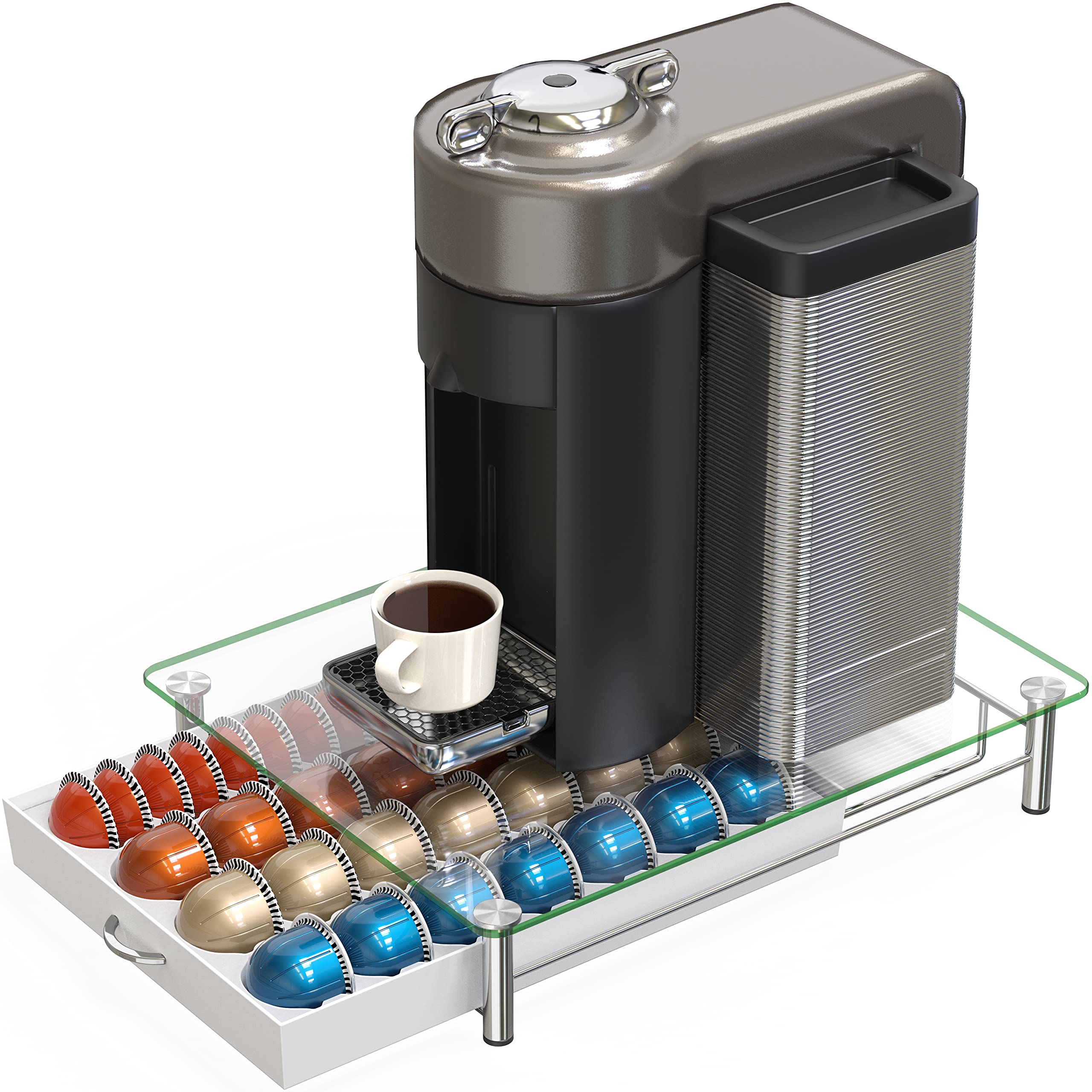 Deco Brothers interior showing capsules neatly organized for efficient storage