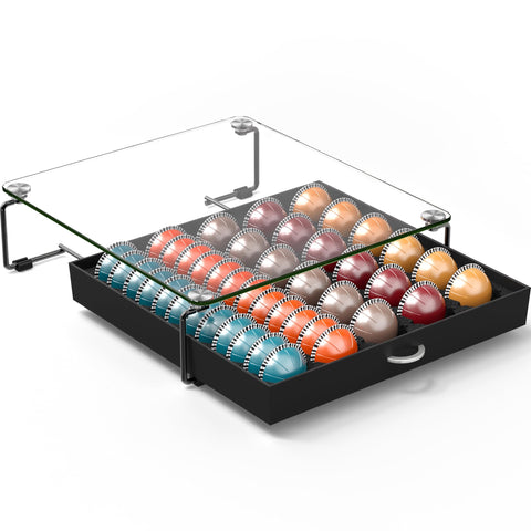 Deco Brothers filled with large Vertuo pods showcasing high-capacity storage
