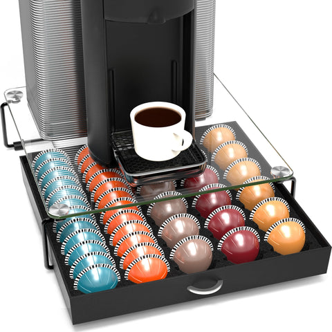 Deco Brothers front view pod holder showing organized storage and easy access