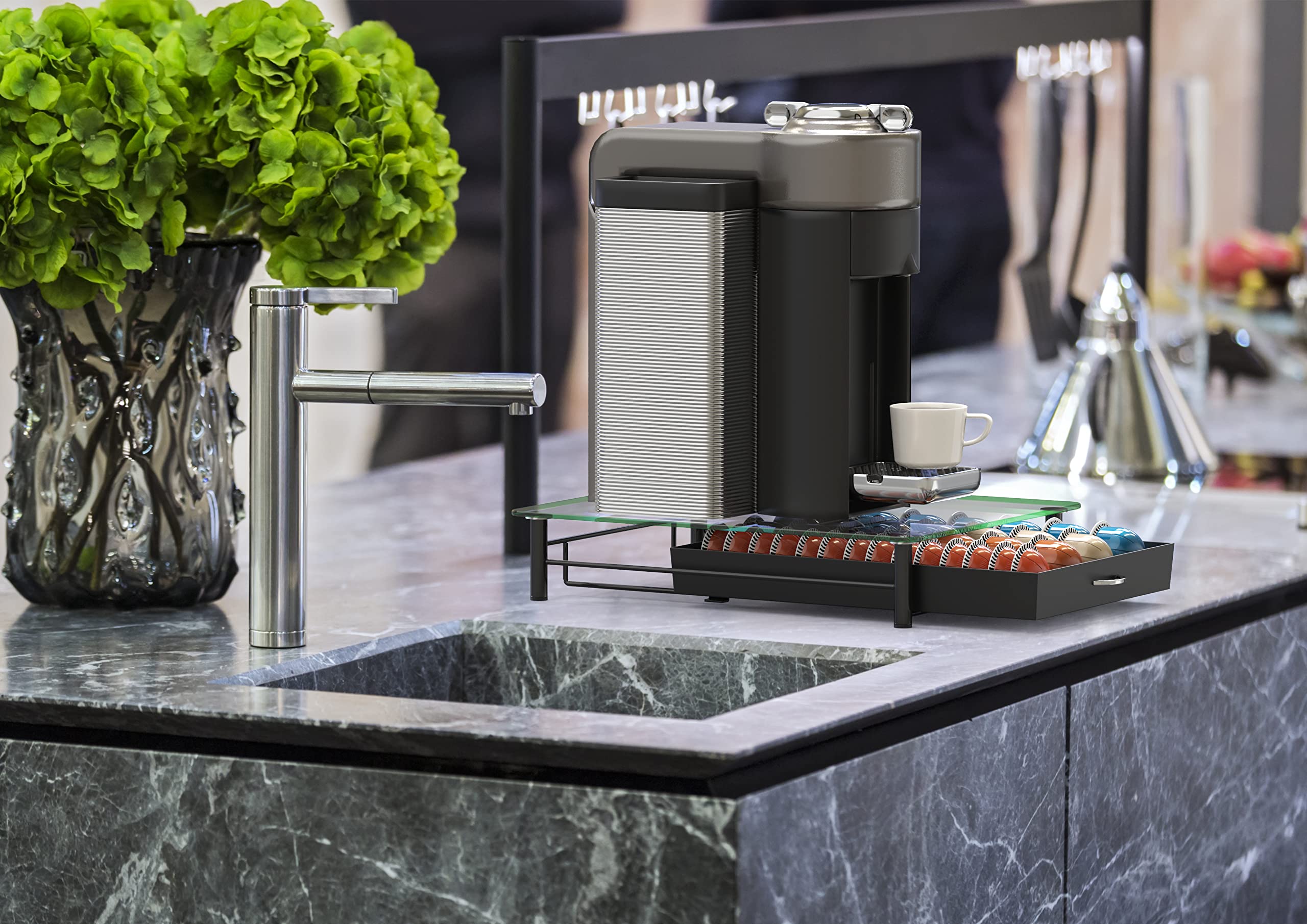 Deco Brothers lifestyle kitchen setting showing tidy coffee station and style