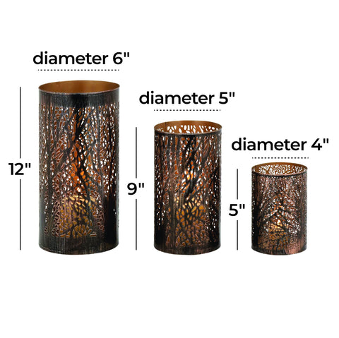 Deco 79 trio holding flameless candles for safe long-lasting light
