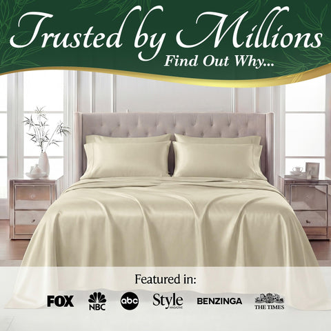 DECOLURE fully made bed in a bedroom demonstrating cooling, luxurious look