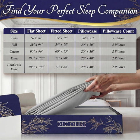 DECOLURE styled bedroom scene demonstrating luxurious cooling comfort benefit