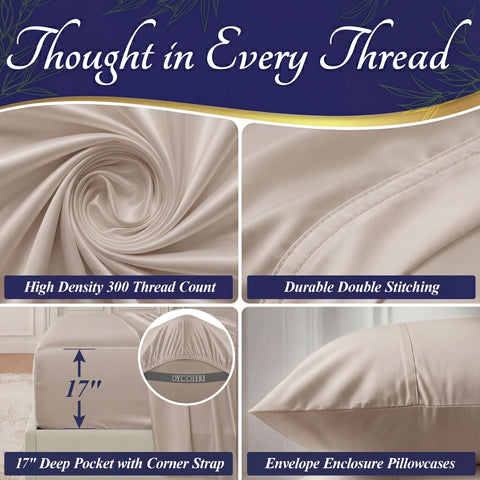DECOLURE fabric weave close-up showing viscose derived from bamboo texture and breathability