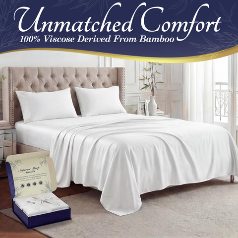 DECOLURE fitted sheet deep pocket closeup demonstrating secure fit on thick mattress