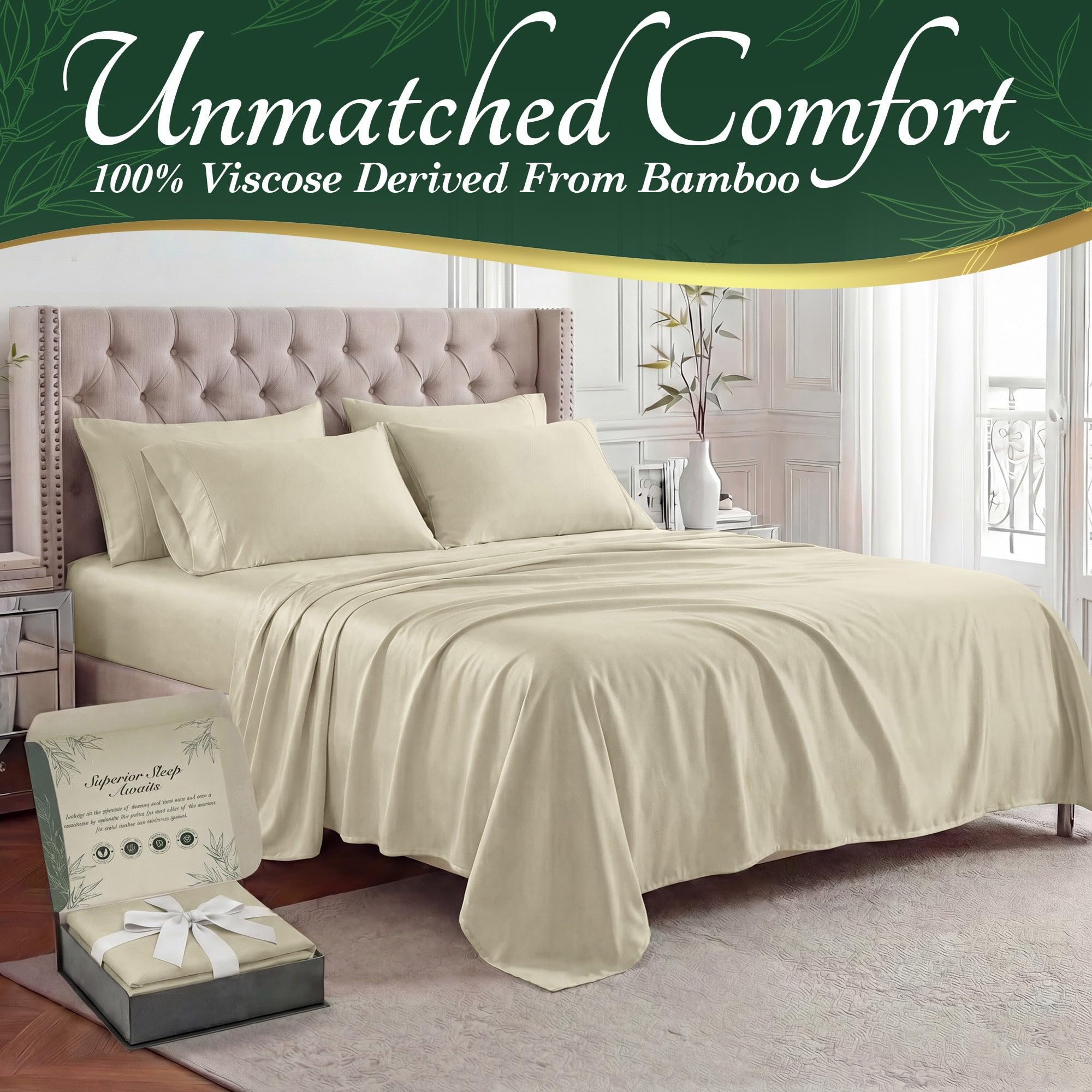 DECOLURE fitted sheet deep 17-inch pocket close-up for secure fit