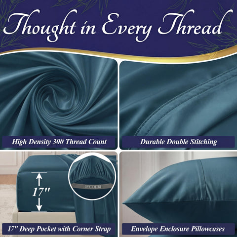 DECOLURE pillowcases stacked to show silky feel and neat finishes