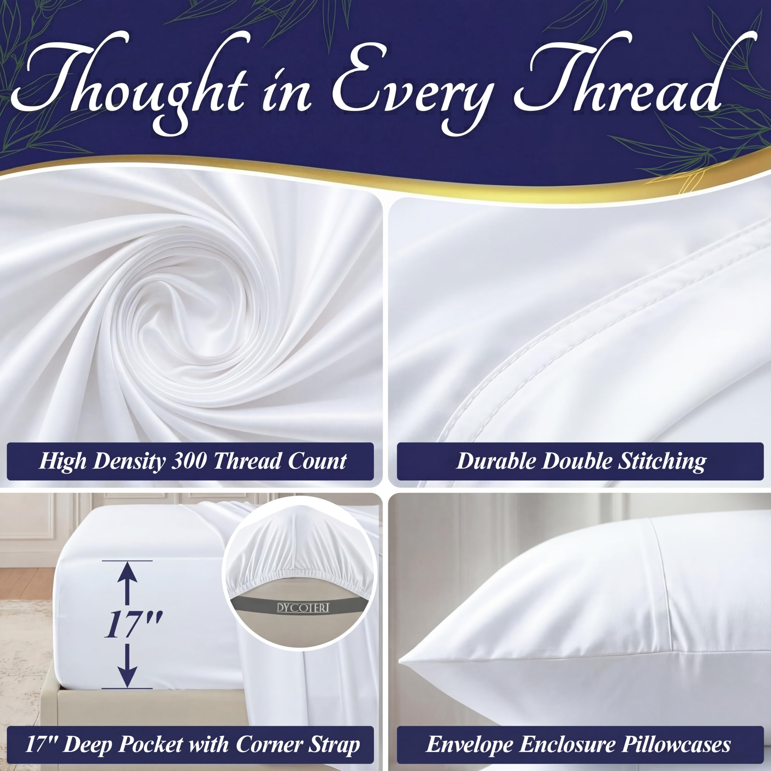 DECOLURE pillowcases stacked highlighting soft, breathable comfort