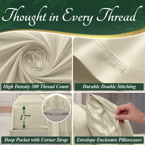 DECOLURE four pillowcases stacked showing matching soft sheen and comfort