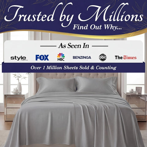 DECOLURE two pillowcases on bed closeup highlighting soft silky feel