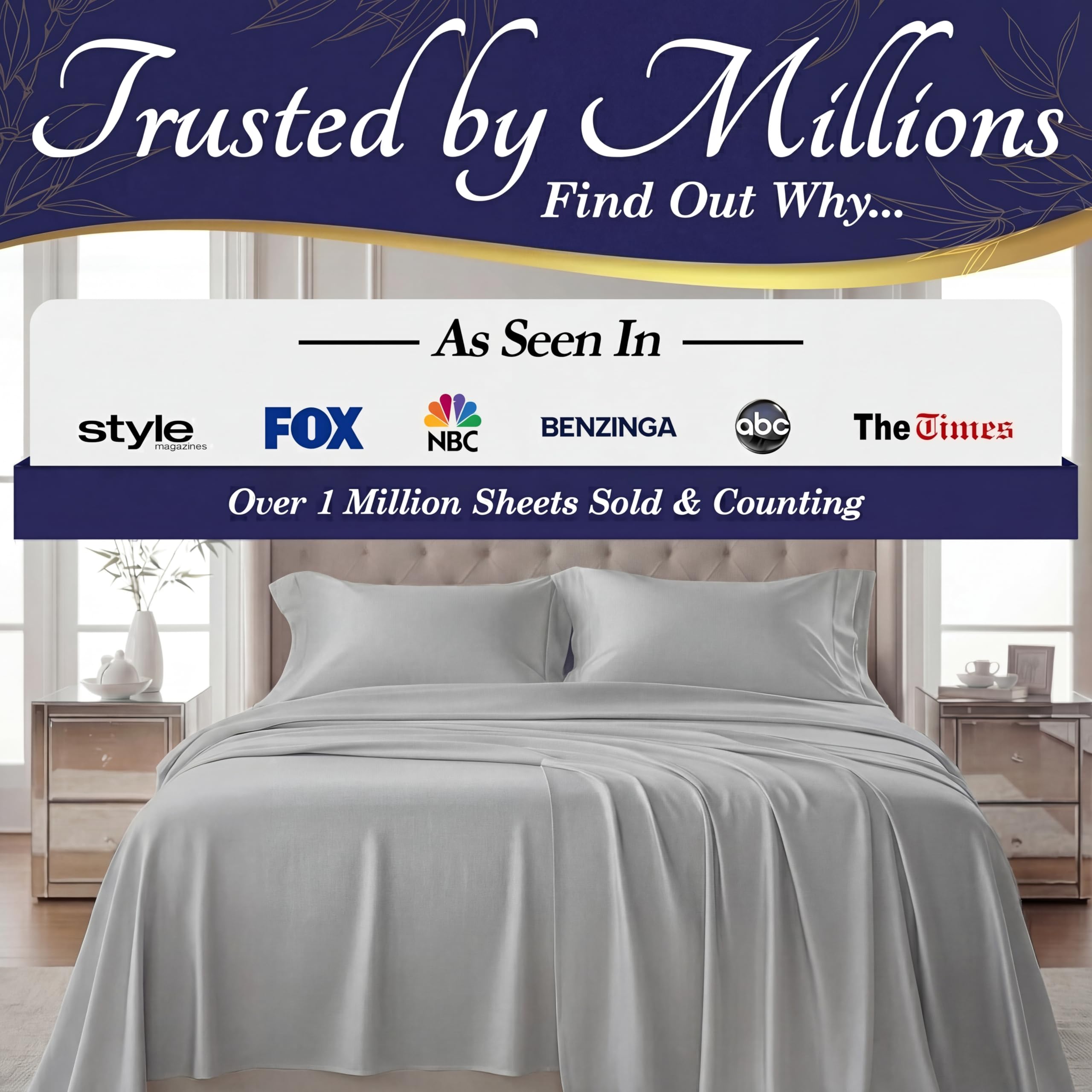 DECOLURE pillows and flat sheet laid out showing breathable sleep benefit