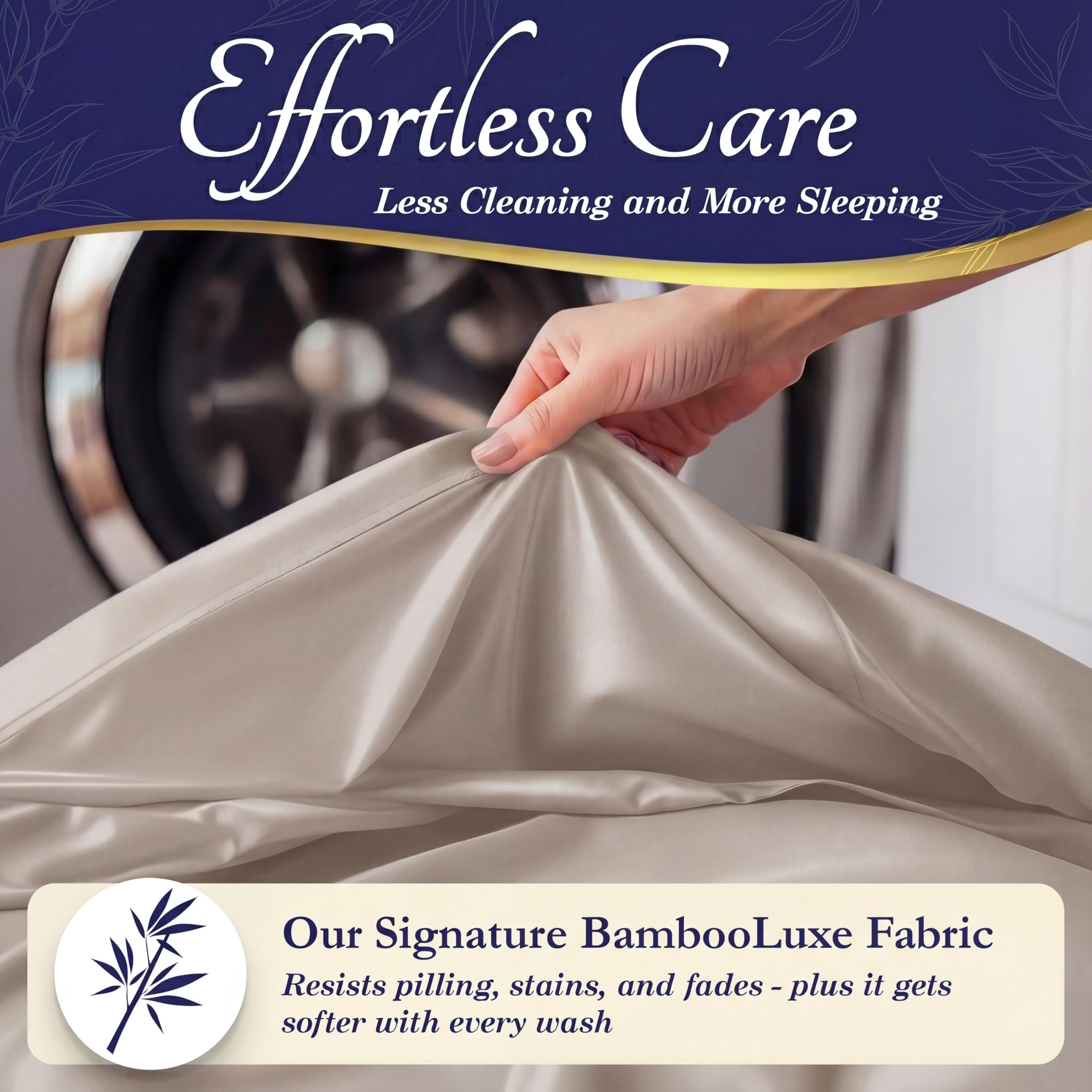 DECOLURE fitted sheet on mattress showing deep-pocket fit and ease of installation