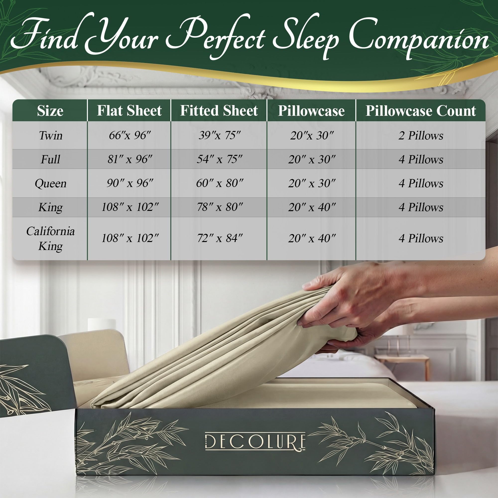 DECOLURE sheet in hands showing scale and soft, lightweight drape