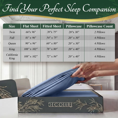 DECOLURE sheet on mattress comparing depth to show deep-pocket capacity