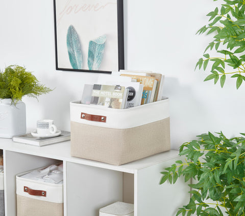 DECOMOMO displayed in a living room showing decorative, functional storage