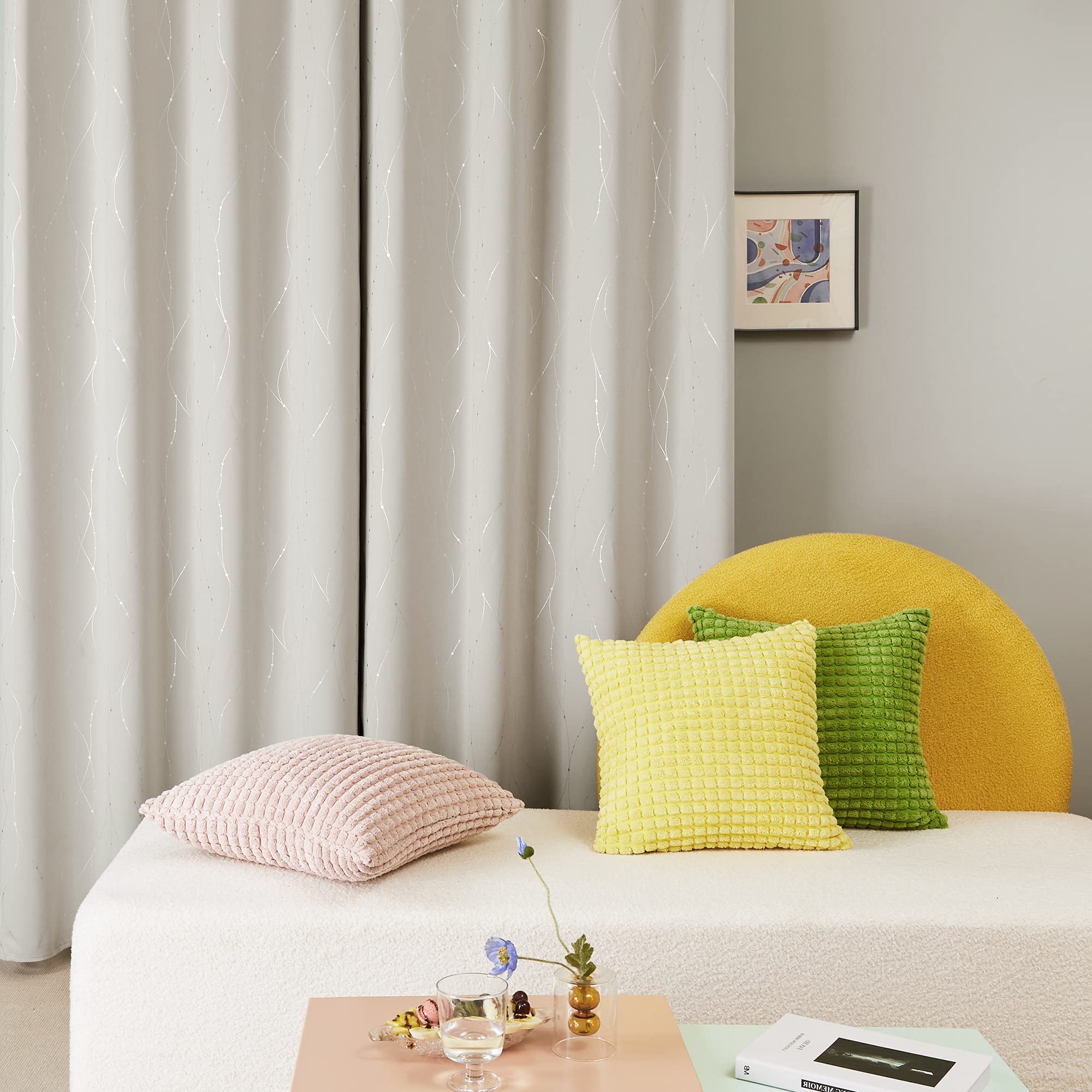 Deconovo fabric texture zoom revealing dense weave for light reduction