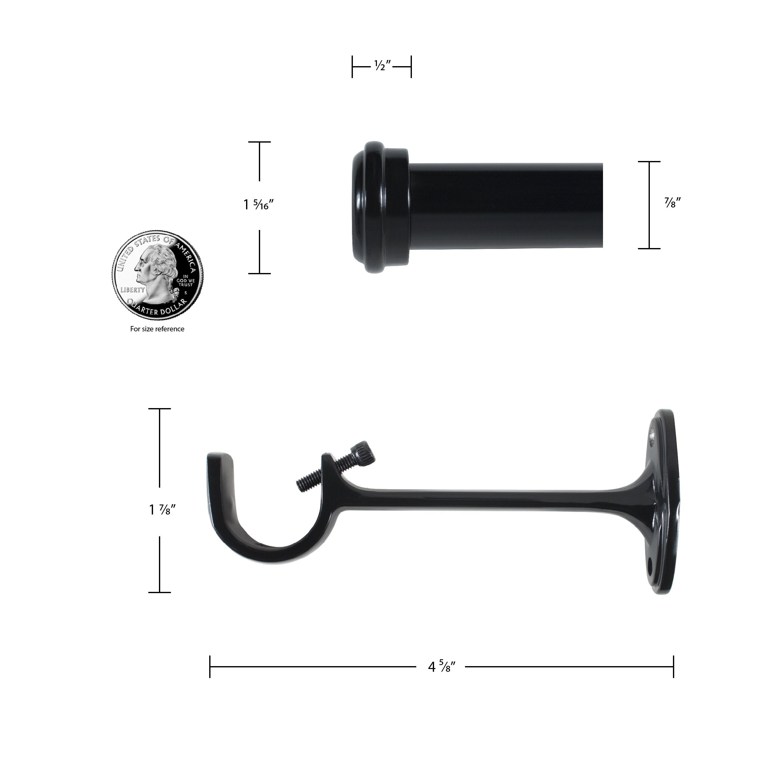 Decopolitan brackets and hardware layout showing included parts for easy installation benefit