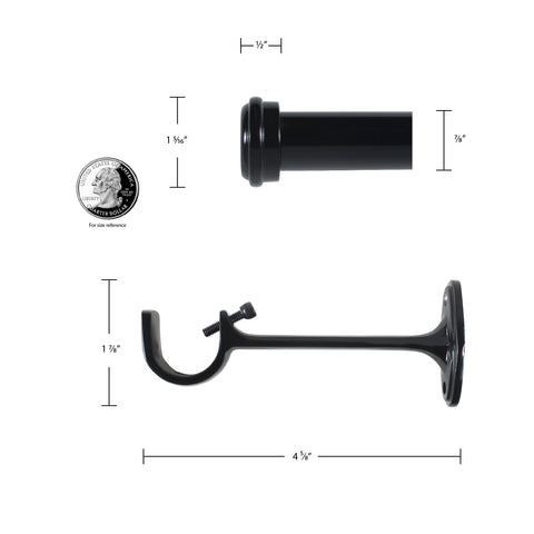 Decopolitan brackets and hardware layout showing included parts for easy installation benefit