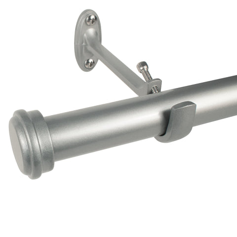 Decopolitan end cap rod close detail highlighting steel texture and durable construction benefit