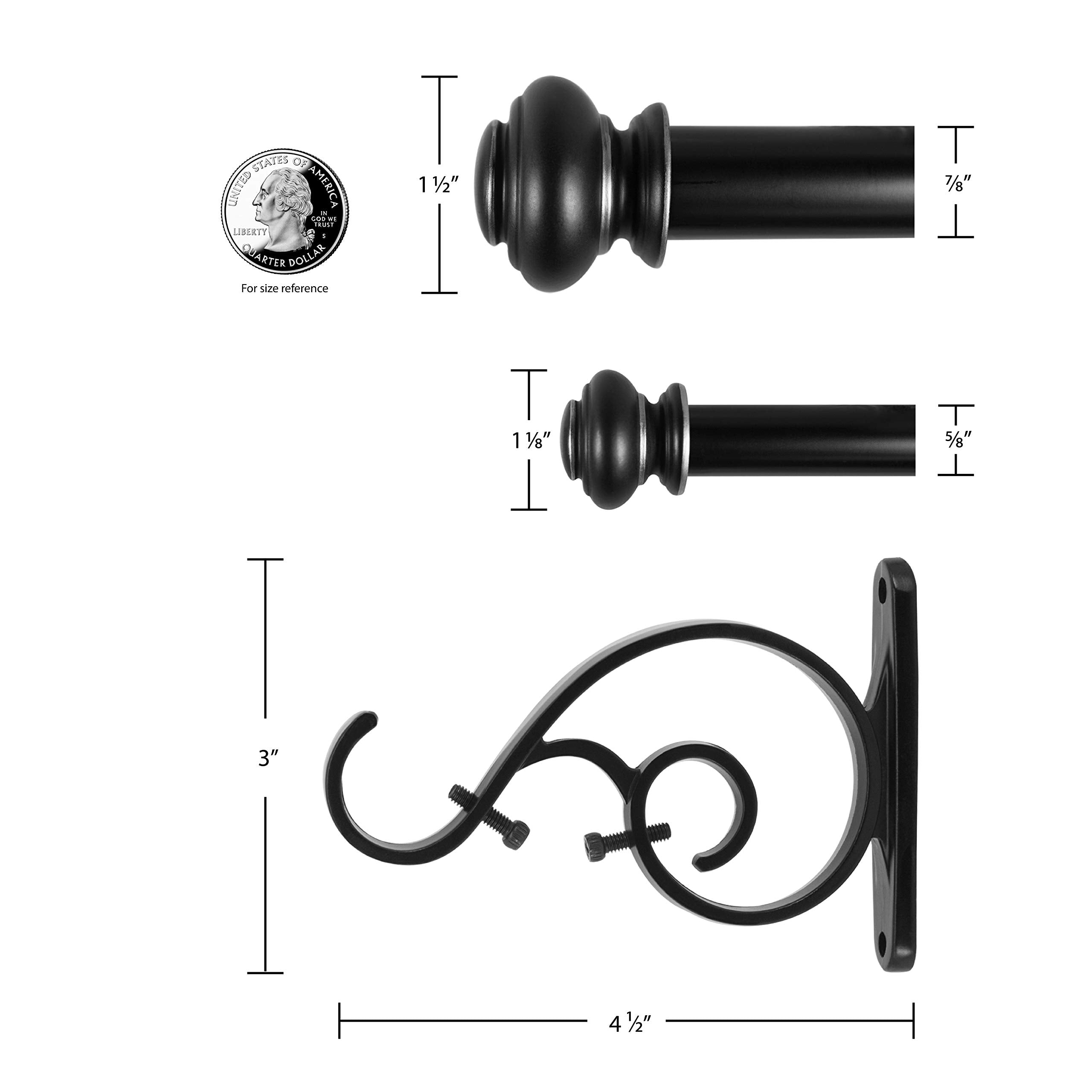 Decopolitan urn installation hardware layout showing included parts for easy installation
