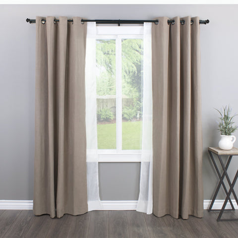 Decopolitan urn showing dual rod profile demonstrating layered curtains functionality
