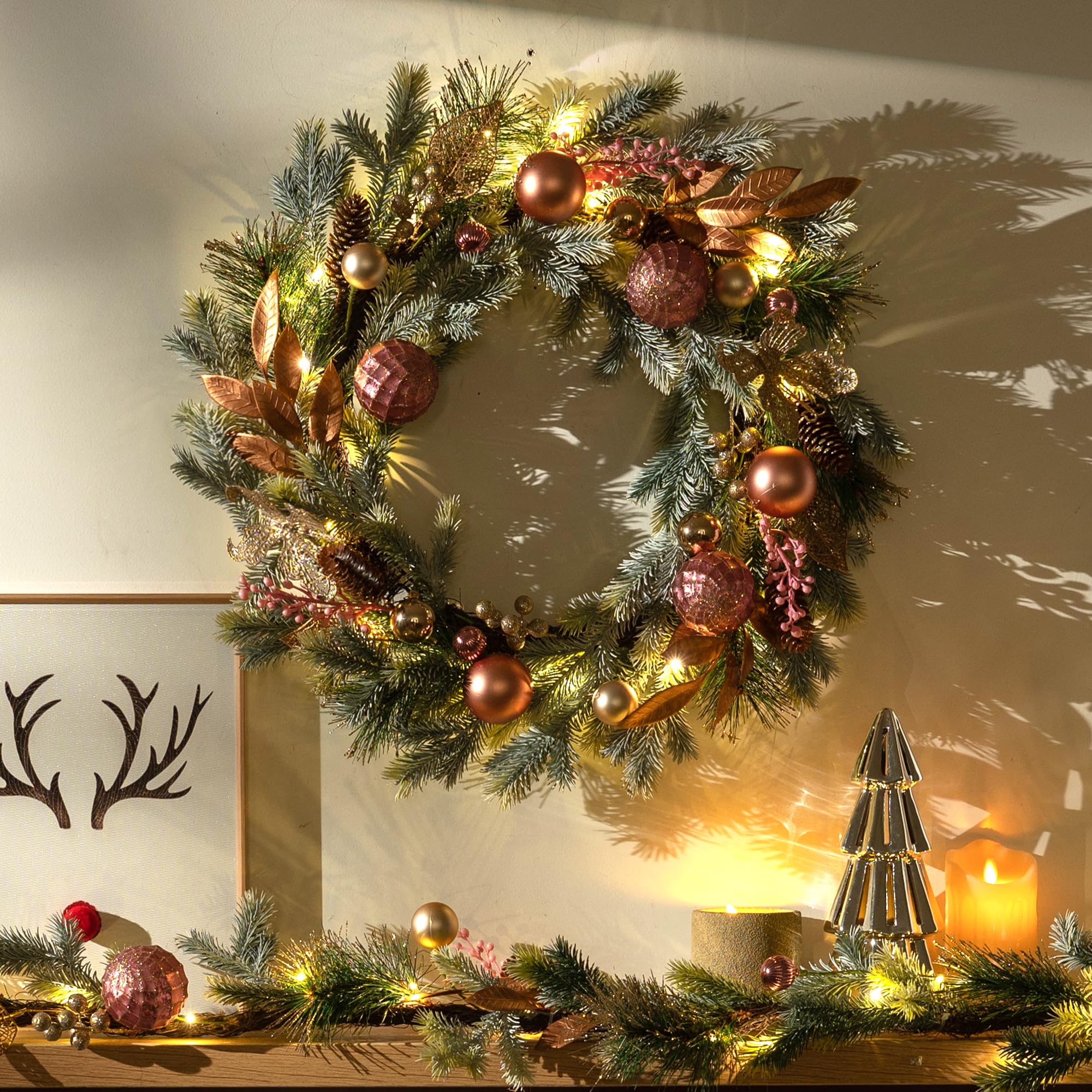 Decor by Hannah collapsed wreath folded for compact storage convenience