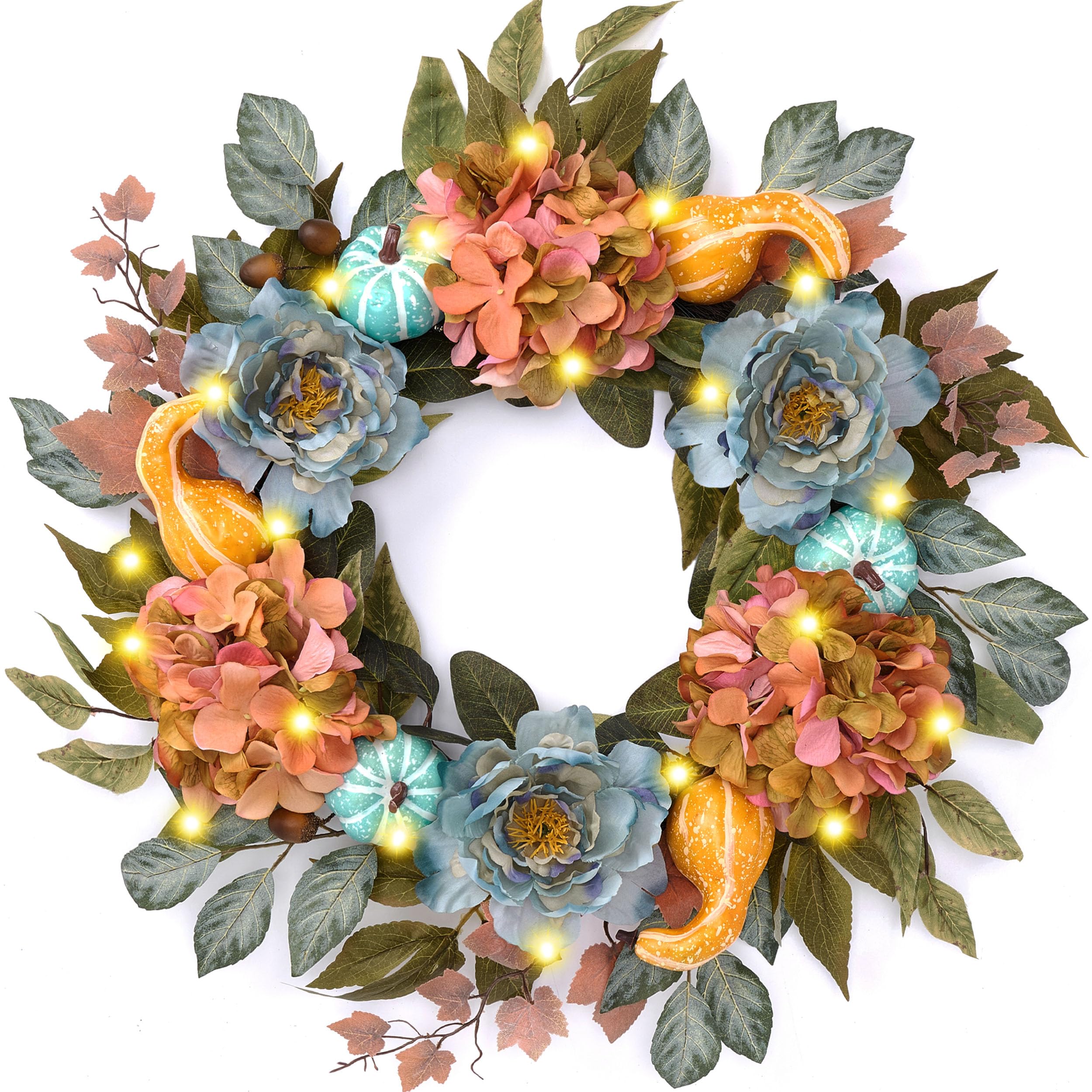 Decor by Hannah front view wreath showing full harvest design and curb appeal