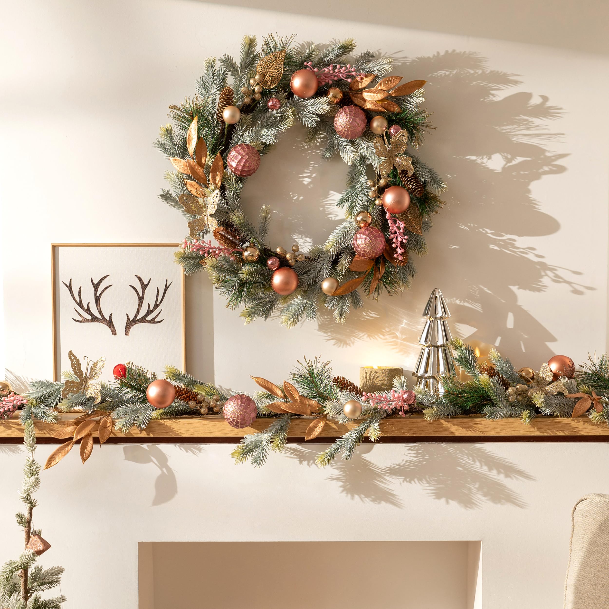 Decor by Hannah close detail of silver leaf ornament adding elegant shimmer