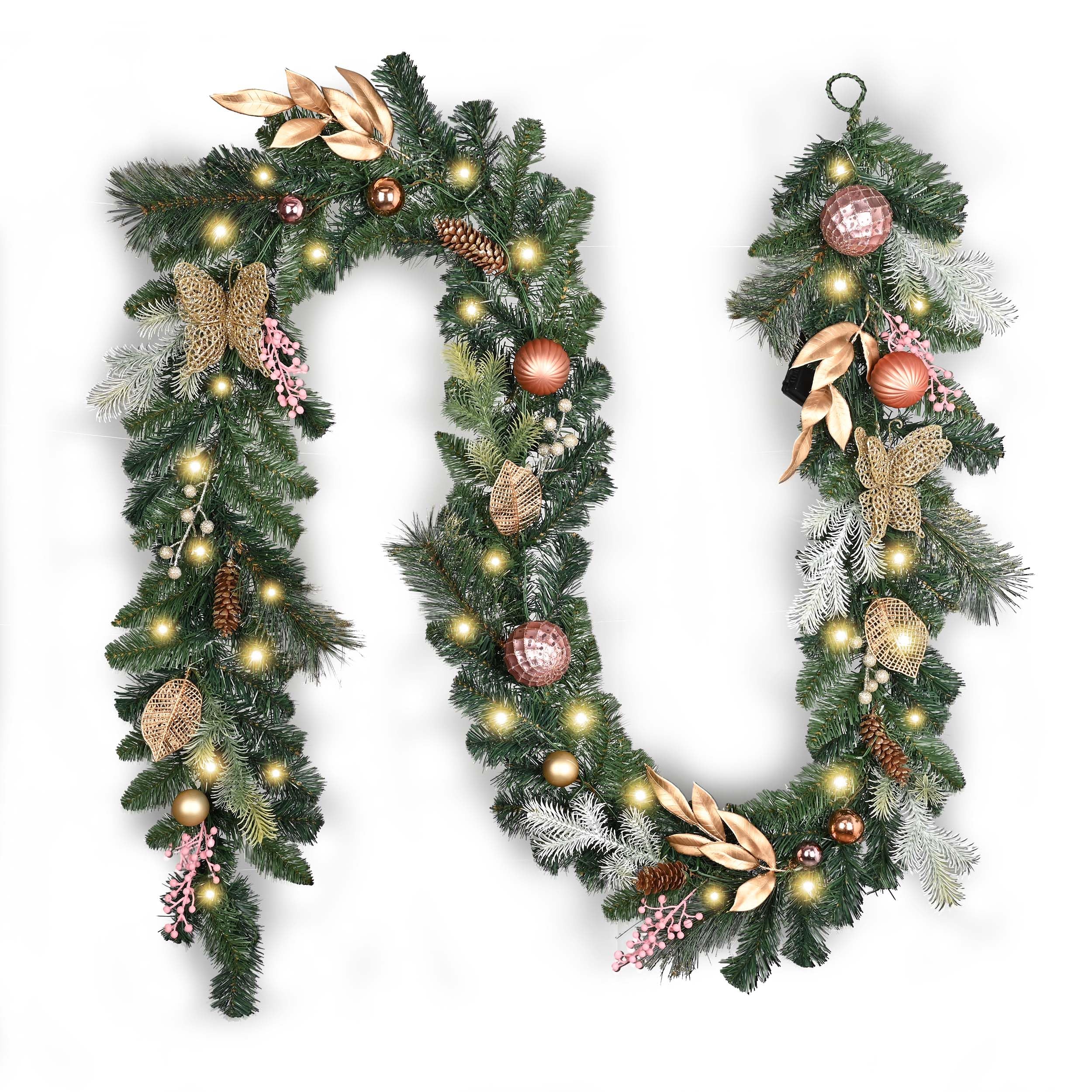 Decor by Hannah full-length pink garland showing overall design and length benefit