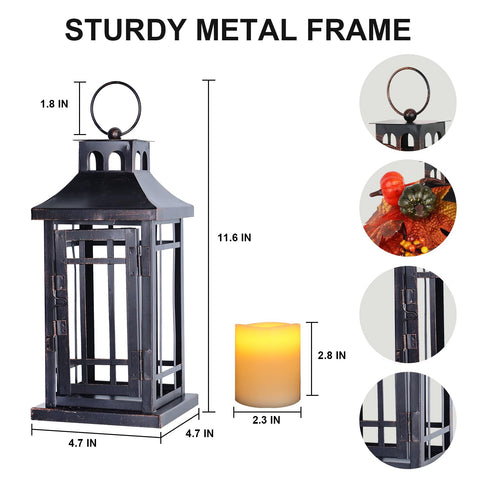 DECORKEY lantern hanging from porch hook providing sheltered outdoor ambiance