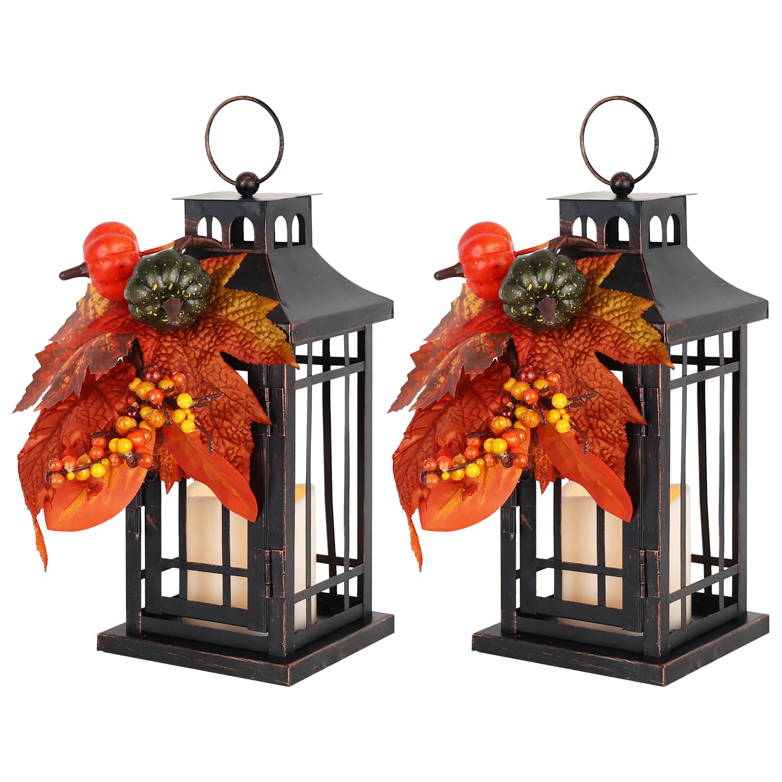 DECORKEY illuminated pair at night creating cozy porch and patio lighting