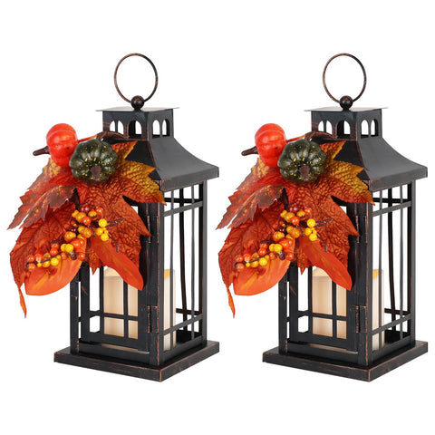 DECORKEY illuminated pair at night creating cozy porch and patio lighting