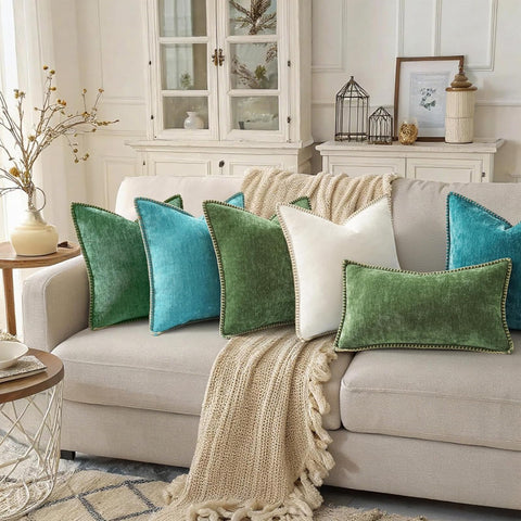 decorUhome chenille close-up highlighting soft texture and durable weave