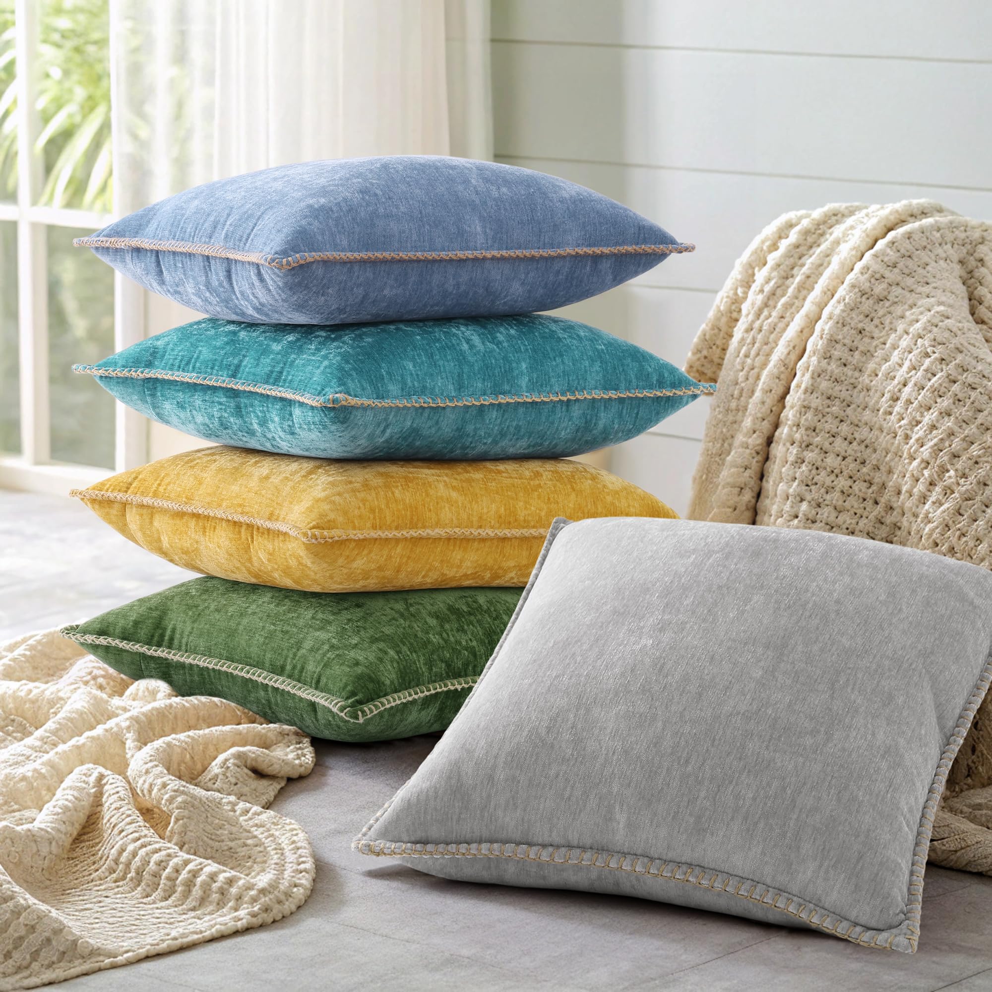 decorUhome pillow on patio seat adds outdoor comfort and color